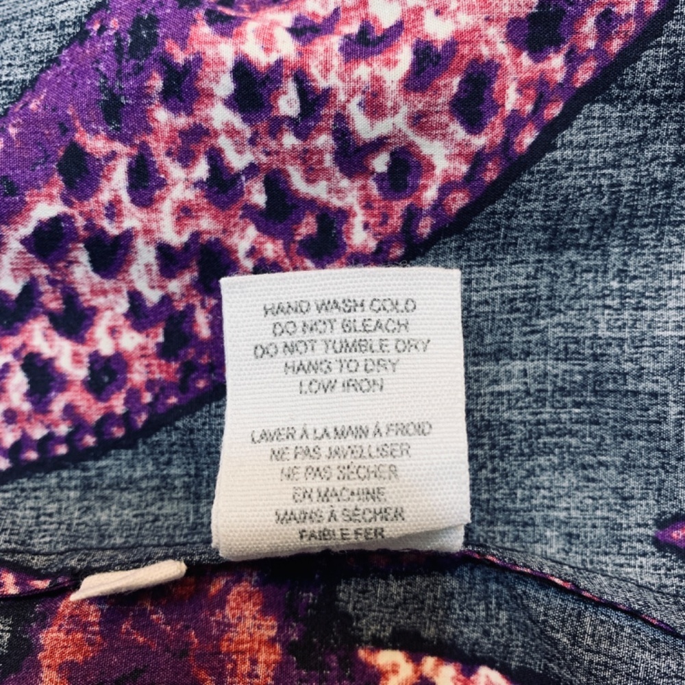 Ulla Johnson Arusi Top Plum Purple Womens Size 2 Short Sleeve Boho Diamond Print - Picture 14 of 14